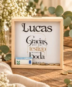 Hucha De Madera Para Testigo