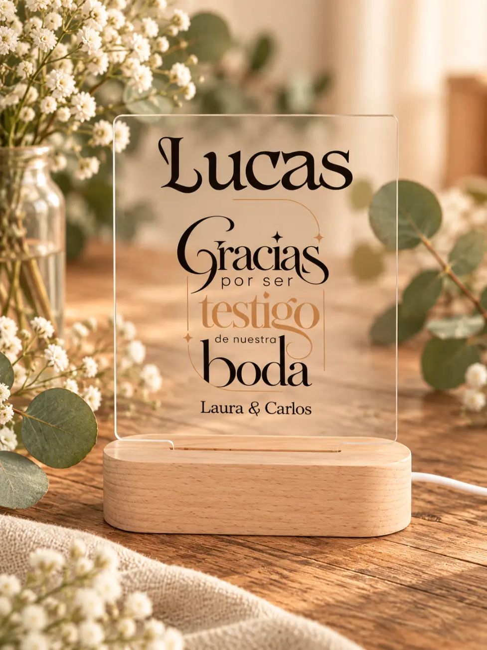 Lámpara 3D Para Testigo