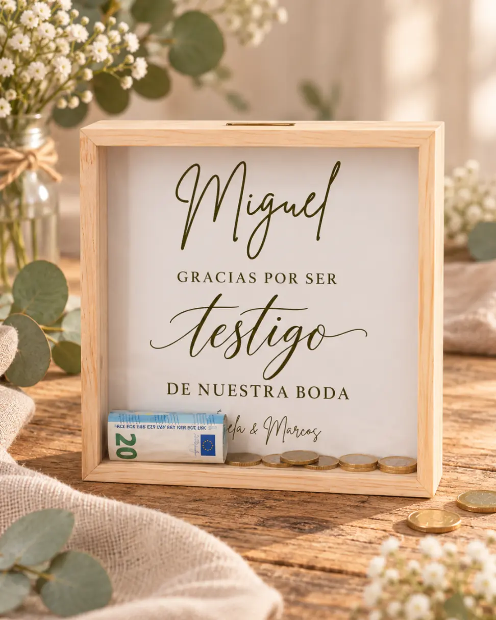Hucha De Madera Personalizada