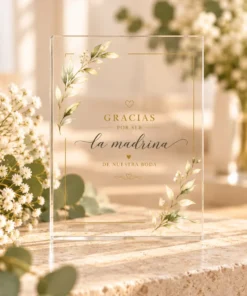 Bloque de Metacrilato Personalizado Para Madrina