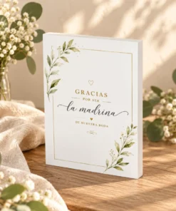 Bloque de Madera Personalizado Para Madrina