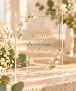 Bloque de Metacrilato Personalizado Para Madrina