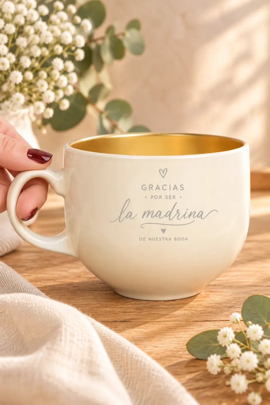 Taza Gold Latte para Madrina