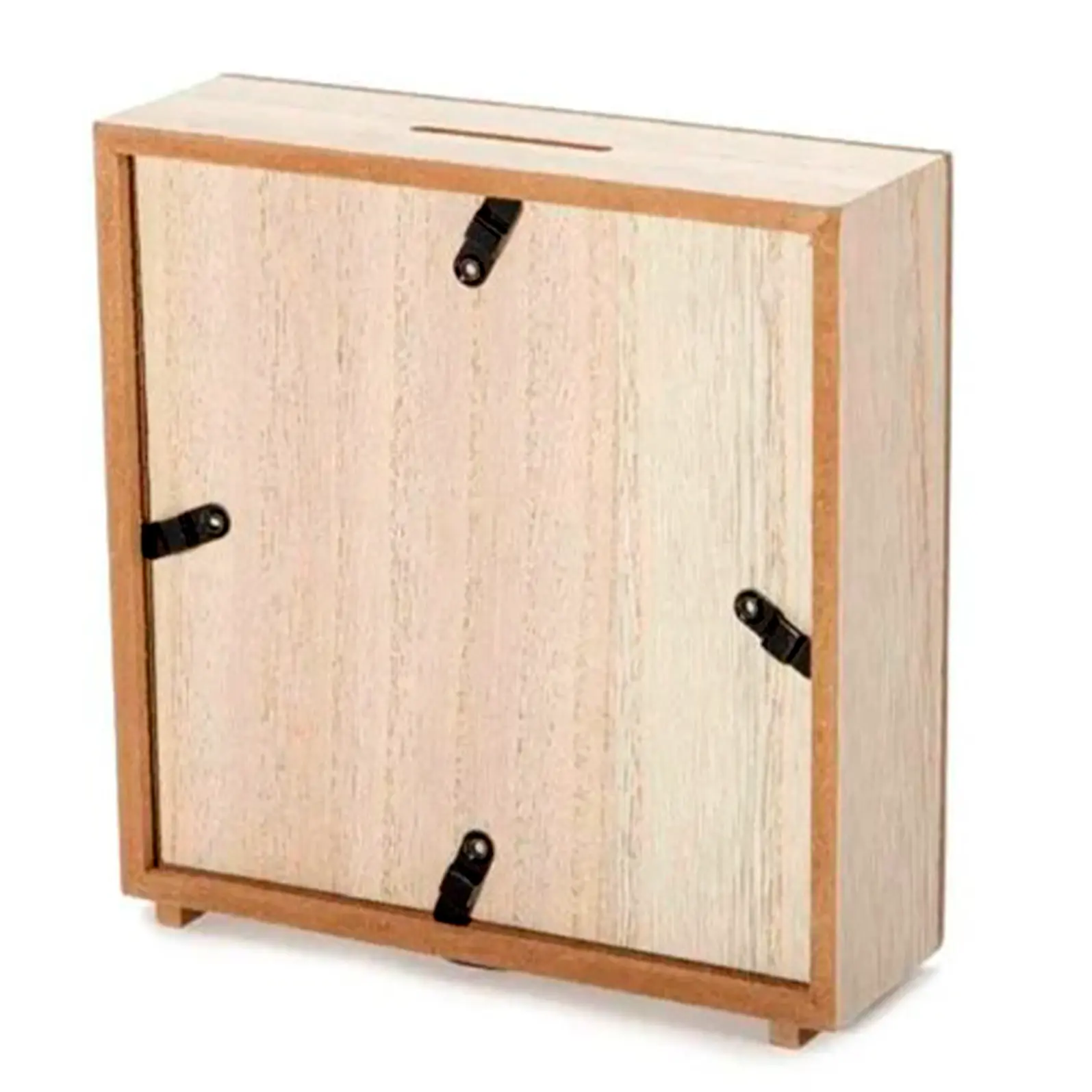 Hucha de Madera Personalizada en Forma de Marco 16,5 × 16,5 cm - Imagen 4