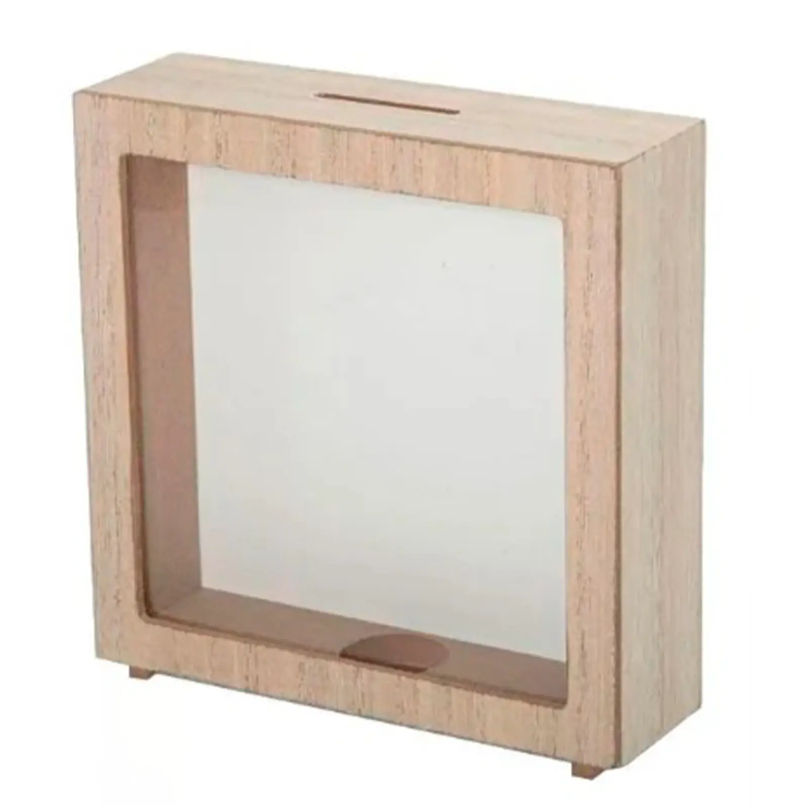 Hucha de Madera Personalizada en Forma de Marco 16,5 × 16,5 cm - Imagen 3