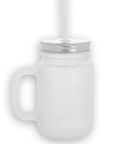 Alternative view of Jarra con Tapa y Pajita de Cristal Esmerilado