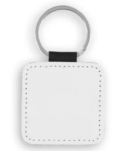 Alternative view of Llavero Cuadrado de Polipiel Personalizable